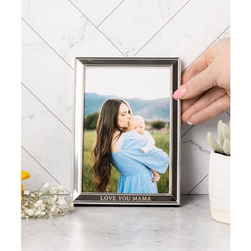 Sunflower Motherhood Love You Mama Picture Frame Photo Frame Light Gray