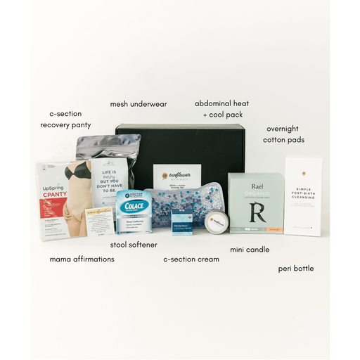 Sunflower Motherhood Deluxe C-Section Recovery Box Baby Gift Set White Smoke Small / Medium,Large / XL,2 XL