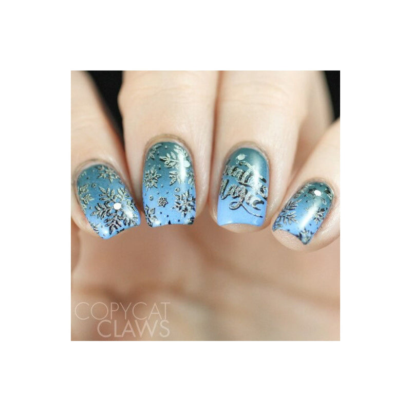 UberChic Beauty Holiday Jingle, (Christmas-03) Stamping Plate Rosy Brown