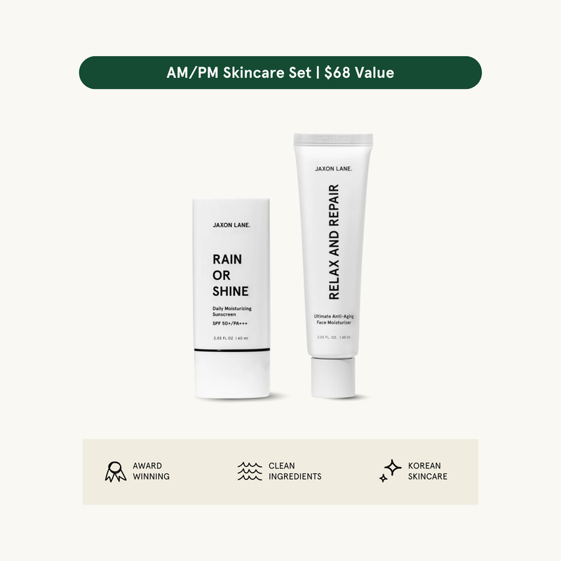 JAXON LANE Jaxon Lane AM/PM Skincare Set - Sunscreen & Moisturizer White Smoke
