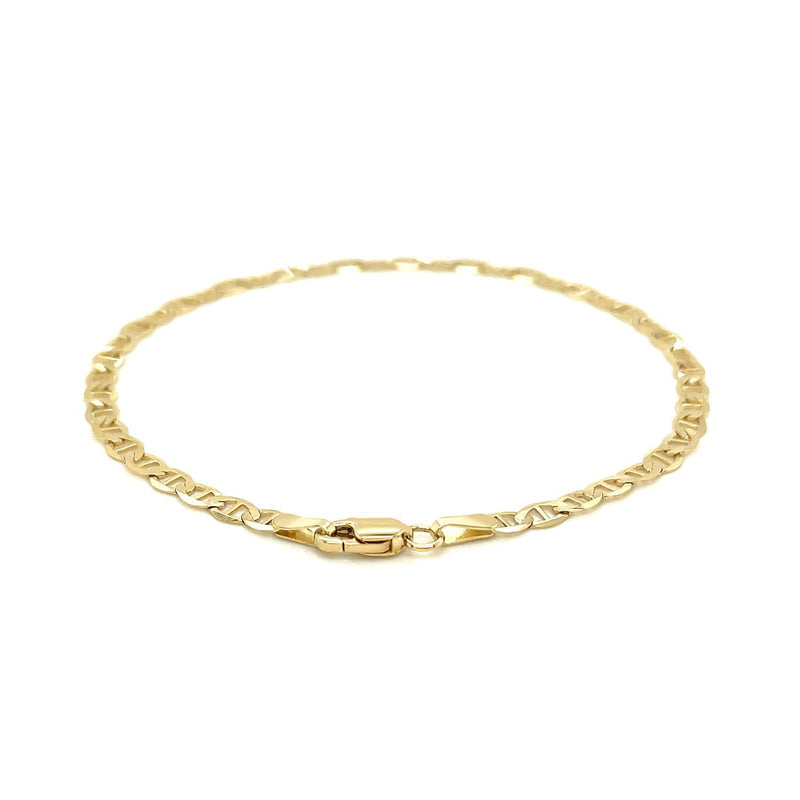 Bids.com 3.2mm 14k Yellow Gold Mariner Link Anklet Accessories White Smoke 10 / Yellow Gold