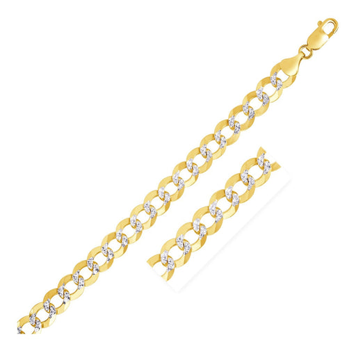 Bids.com 8.2 mm 14k Two Tone Gold Pave Curb Chain Necklaces White Smoke 22 / Two-Tone Gold,24 / Two-Tone Gold,26 / Two-Tone Gold,One / Two-Tone Gold