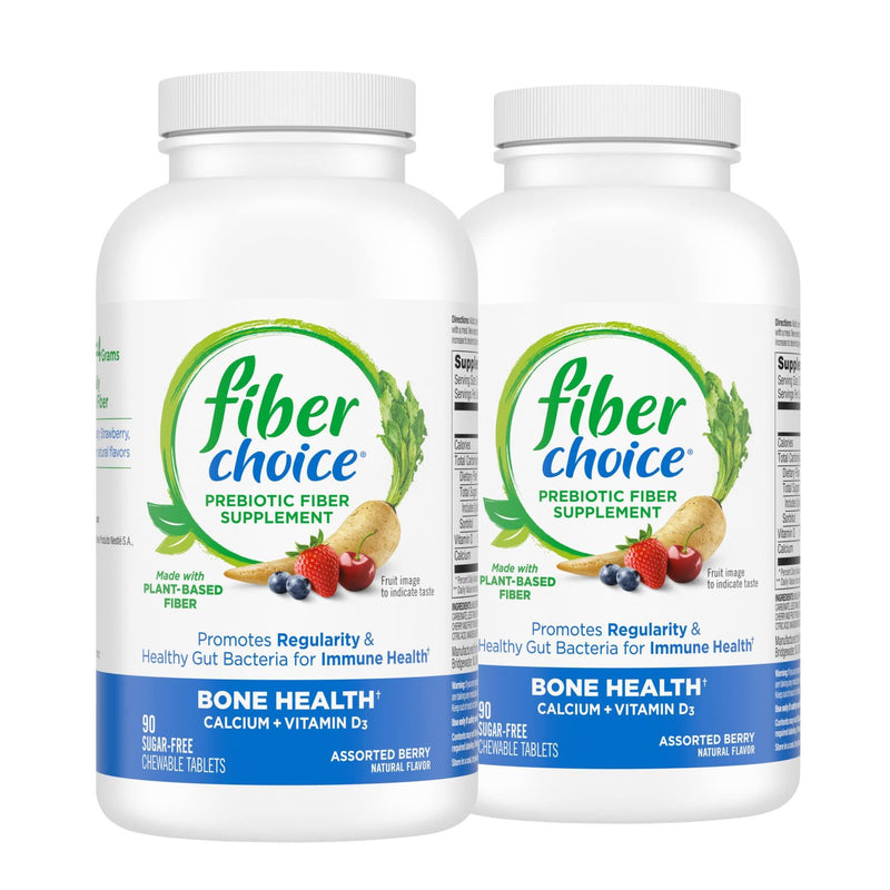 Fiber Choice Fiber Choice Bone Health, Chewable Tablets, Assorted Berry Health & Beauty White Smoke