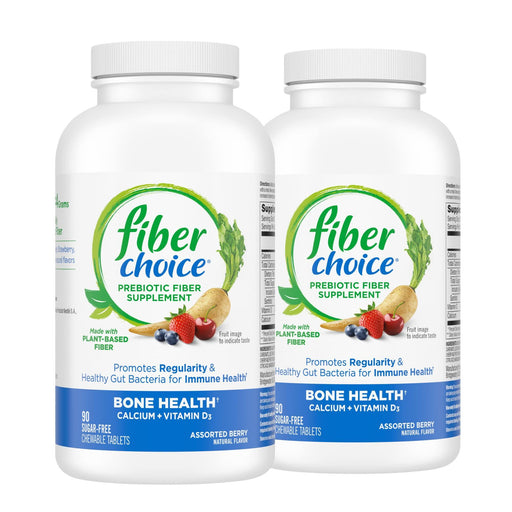 Fiber Choice Fiber Choice Bone Health, Chewable Tablets, Assorted Berry Health & Beauty White Smoke