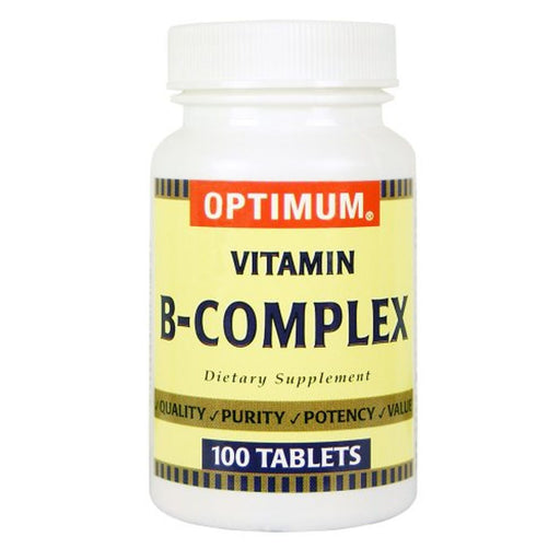 Optimum Optimum Vitamin B Complex Dietary Supplement Tablet Vitamins & Supplements White Smoke