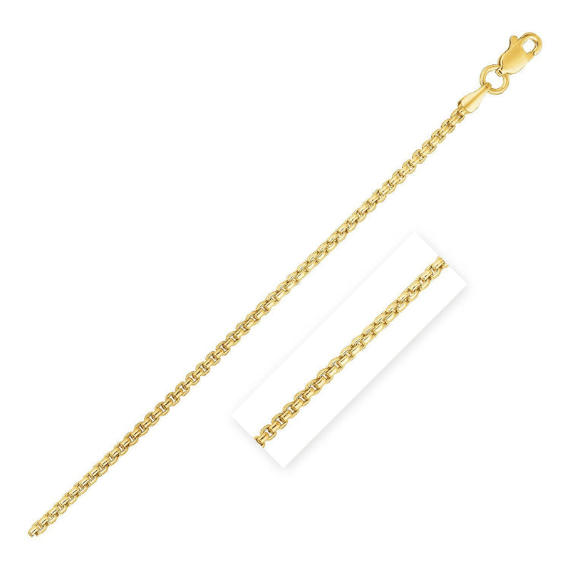 Bids.com 14k Yellow Gold Round Box Chain 1.35 mm Necklaces White Smoke 16 / Yellow Gold,18 / Yellow Gold,20 / Yellow Gold