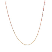 Bids.com 18k Rose Gold Diamond Cut Cable Link Chain (0.75 mm) Necklaces White Smoke 16 / Rose Gold,18 / Rose Gold