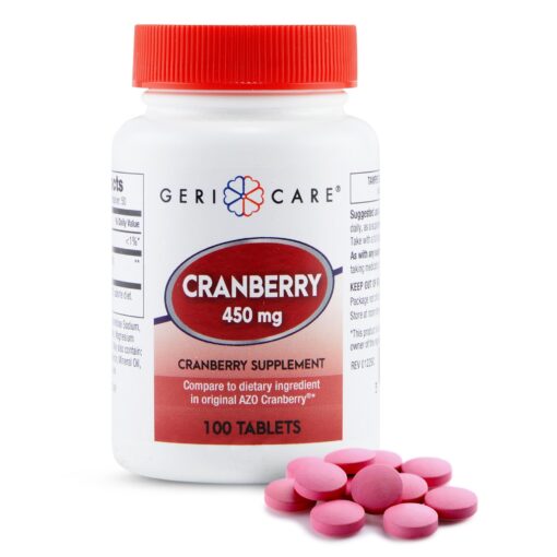 GeriCare GeriCare® Cranberry Supplement – 450 mg (100 Tablets) Vitamins & Supplements White Smoke