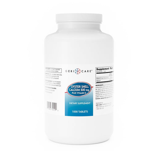 Geri-Care Geri-Care Calcium Tablet 742-10-GCP 1 Bottle, 1,000 Per Bottle Vitamins & Supplements White Smoke