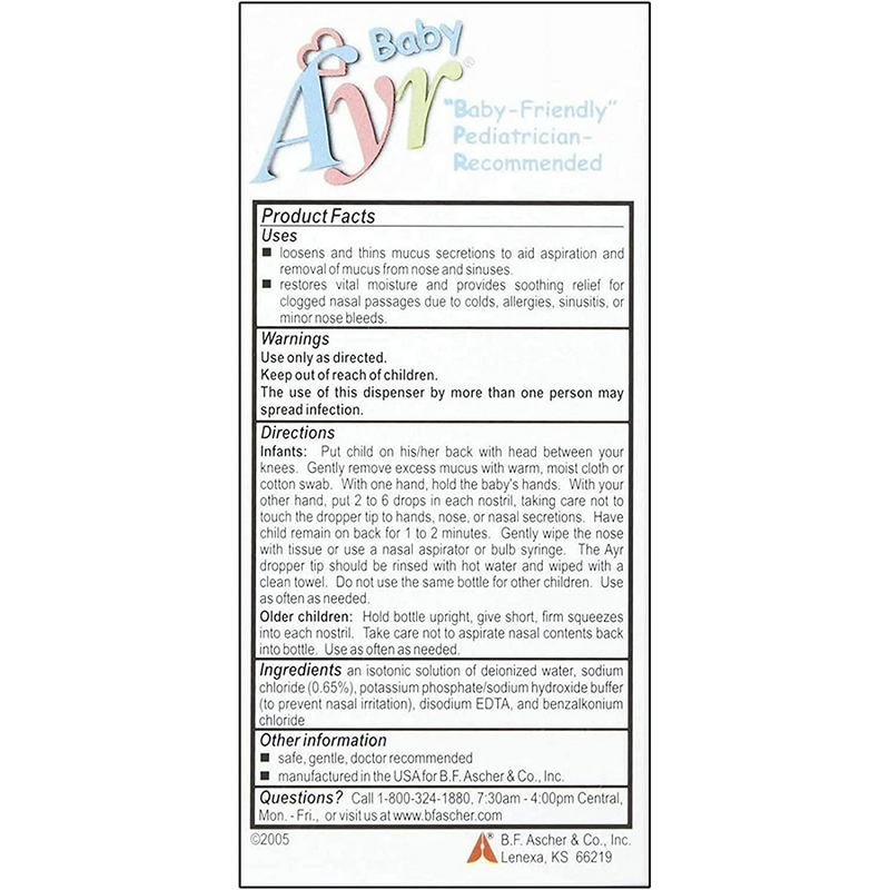 Ayr Ayr Baby Saline 0.65 30Ml  Nsl Drop Health & Beauty Light Gray