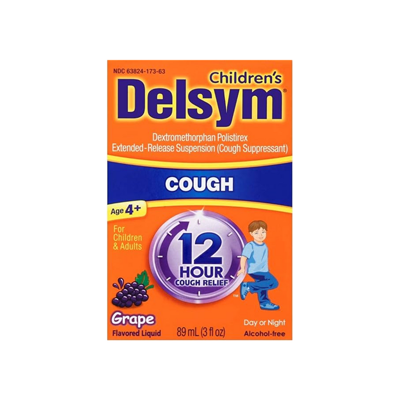 Delsym Delsym® Adult 12 Hour Cough Relief – Grape Flavor Liquid (3 fl oz / 89 mL) Health & Beauty Chocolate