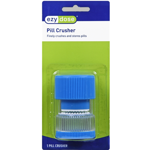 Ezy Dose Ezy Dose Tablet Crusher With Pill Container Pill Container Yellow Green