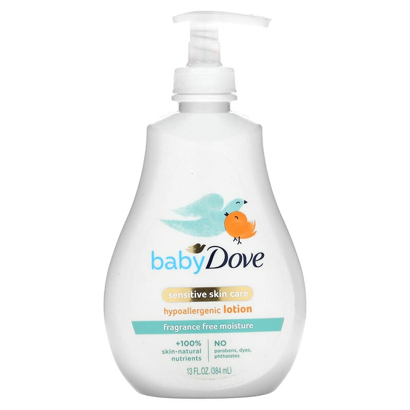 Dove Baby Dove Sensitive Moisture Lotion – 13 oz (Fragrance-Free) Lotion & Moisturizer White Smoke