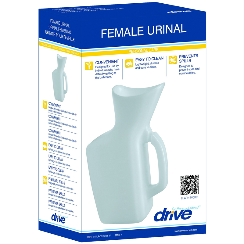 Drive Medical Drive Medical Lifestyle Incontinence Aid Female Urinal Urinals White Smoke