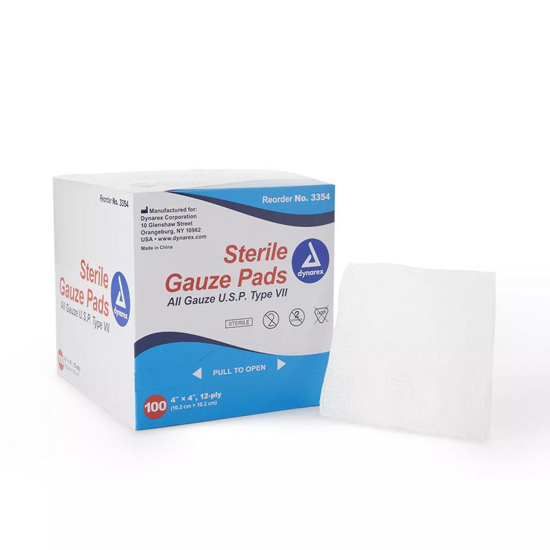 Dynarex Dynarex® Sterile Gauze Pads – 4" x 4", 12-Ply (100 Count) First Aid Lavender