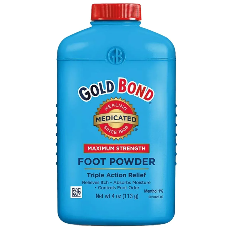 Gold Bond Gold Bond Foot Powder, Maximum Strength, Medicated - 4 Ounce Foot Care Dodger Blue