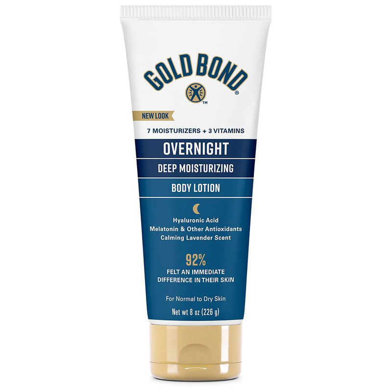 Gold Bond Gold Bond Body Lotion, Deep Moisturizing, Overnight - 8 Ounce Lotion & Moisturizer White Smoke