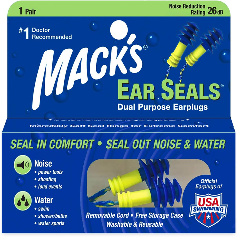 Mack's Mack's Ear Seals Dual Purpose Earplugs, 1 Pair Earplugs Midnight Blue