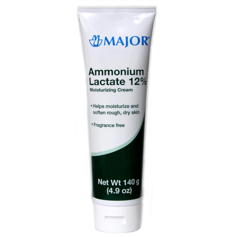 Major Ammonium Lactate 12% Moisturizing Cream, 140g - Therapeutic Dry Skin Formula Skin Care White Smoke