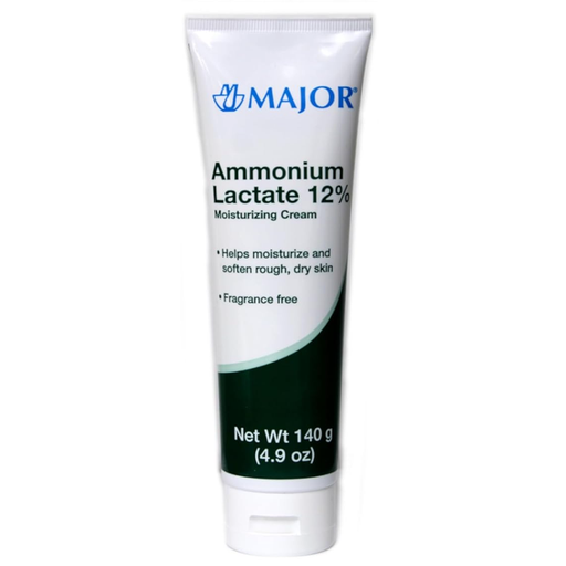 Major Ammonium Lactate 12% Moisturizing Cream, 140g - Therapeutic Dry Skin Formula Skin Care White Smoke