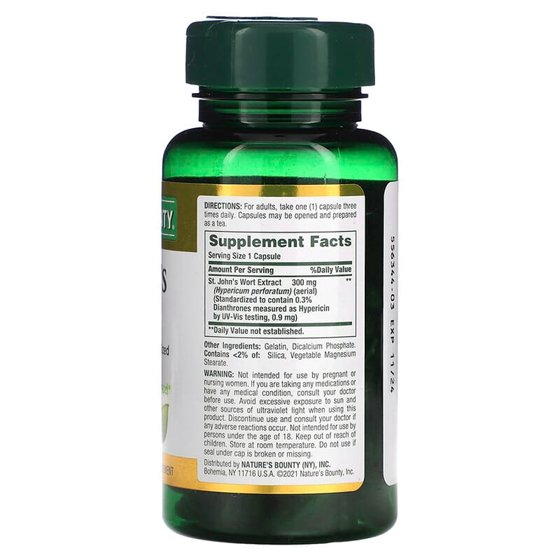Nature's Bounty Nature's Bounty St. Johns Wort Extract 300 Mg Capsules Vitamins & Supplements Gray
