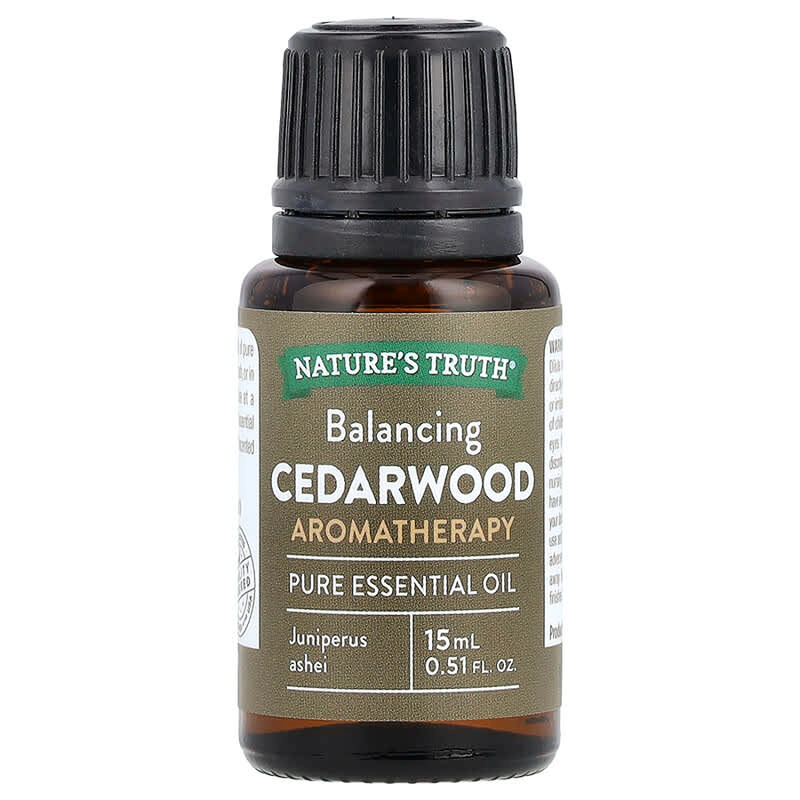 Nature's Truth Nature's Truth Essential Oil, Pure, Cedarwood, Balancing 0.51 Fl Oz Cuticle Cream & Oil White Smoke