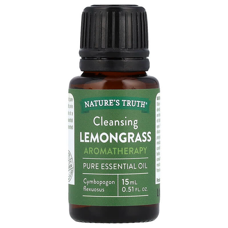 Nature's Truth Nature's Truth  Cleansing Lemongrass Pure Essential  Oil 0.51 Fl Oz Health & Beauty Dark Slate Gray