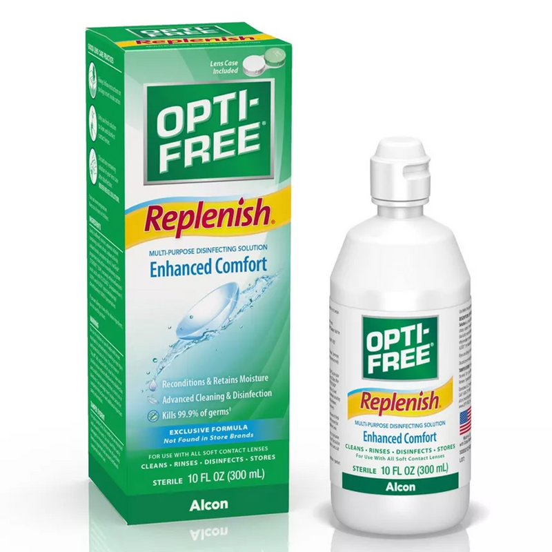 Opti-Free Opti-Free Replenish Multi-Purpose Disinfecting Solution (10 fl oz) Health & Beauty White Smoke