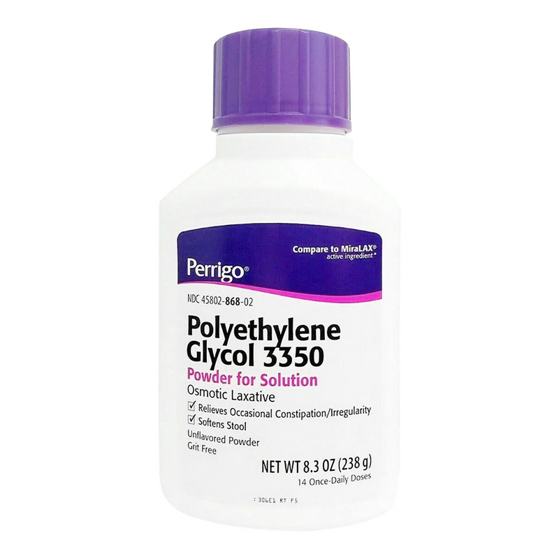 Perrigo Polyethylene Glycol 3350 Powder 8.3 Oz Health & Beauty White Smoke