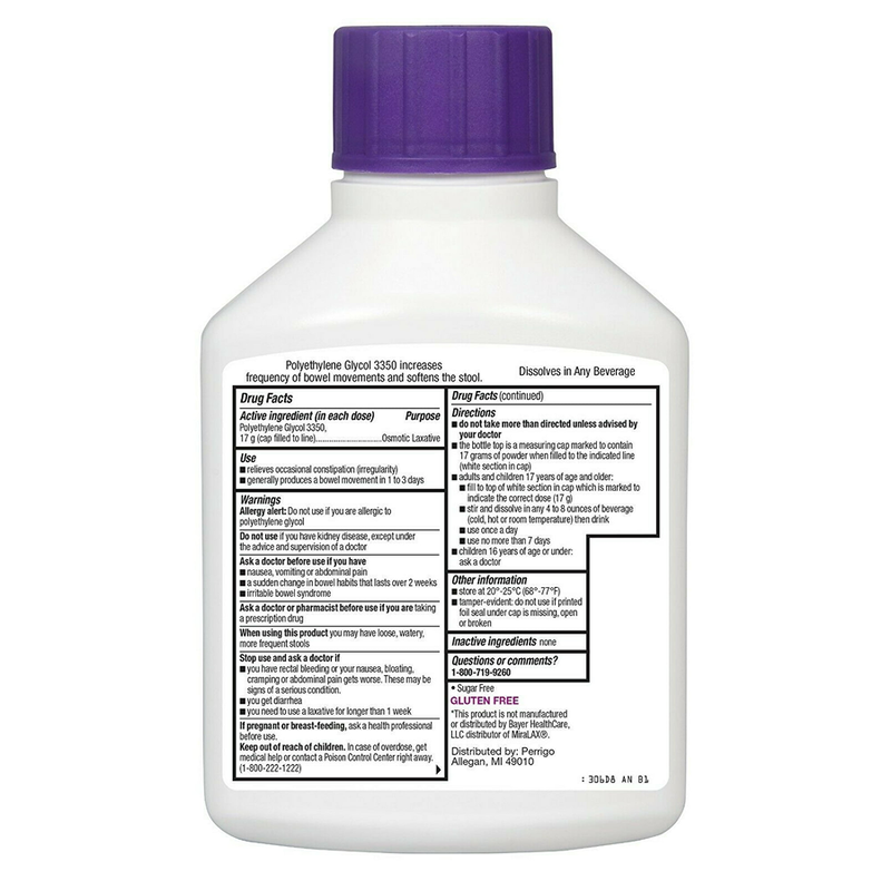 Perrigo Perrigo Polyethylene Glycol 3350 17.9 Oz Powder Health & Beauty White Smoke