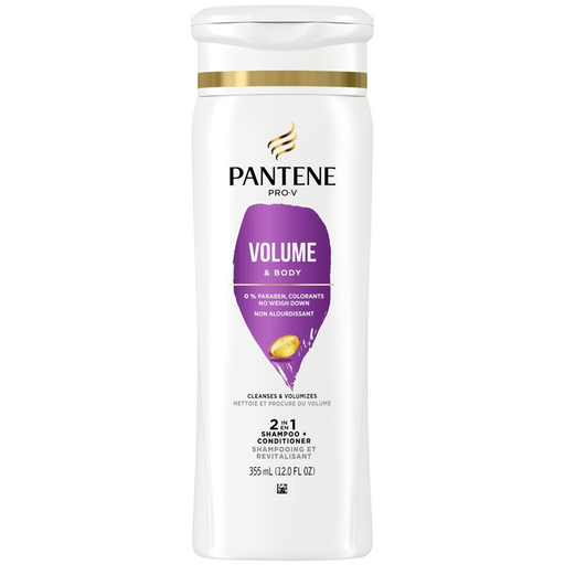 Pantene Pantene Shampoo + Conditioner, 2 In 1, Volume & Body 12 Fl Oz Shampoo & Conditioner White Smoke