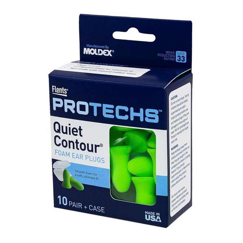 Flents Flents Foam Quiet Contour Ear Plugs, 10 Pair With Case Ear Care White Smoke