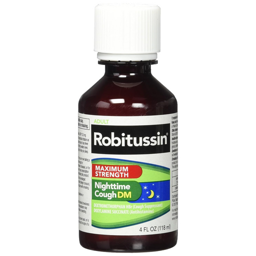 Robitussin Robitussin Adult Maximum Strength Nighttime Cough DM – 4 fl oz Health & Beauty White Smoke