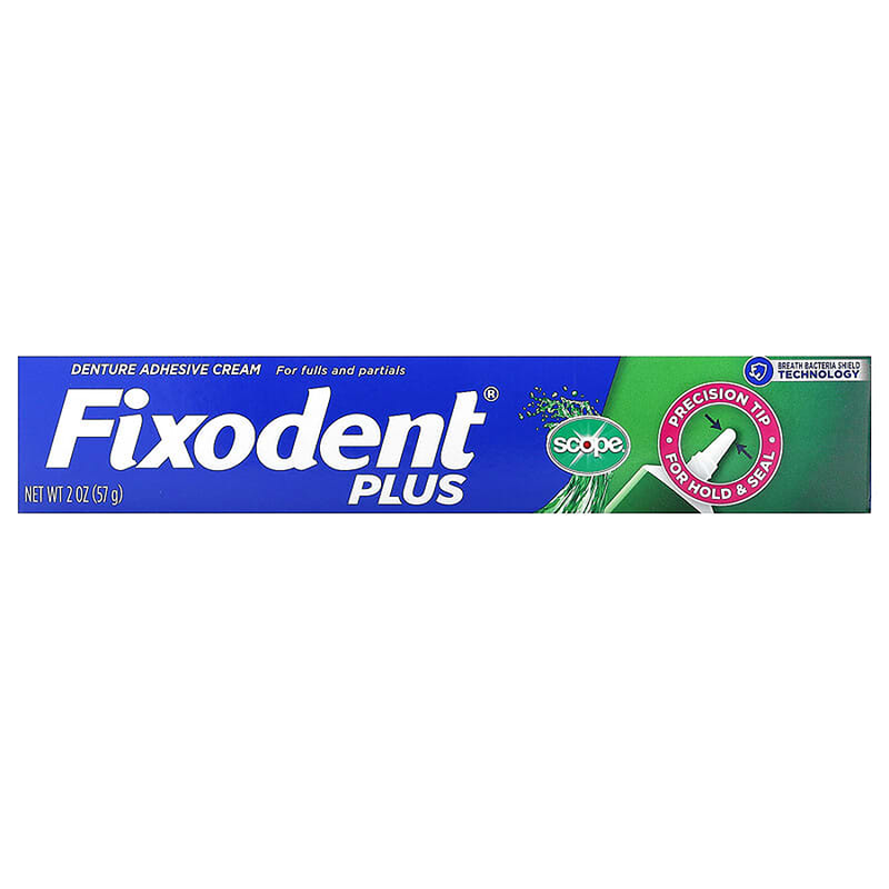 Fixodent Fixodent Food Seal Denture Adhesive Cream Plus Scope Flavor Denture Adhesives Royal Blue
