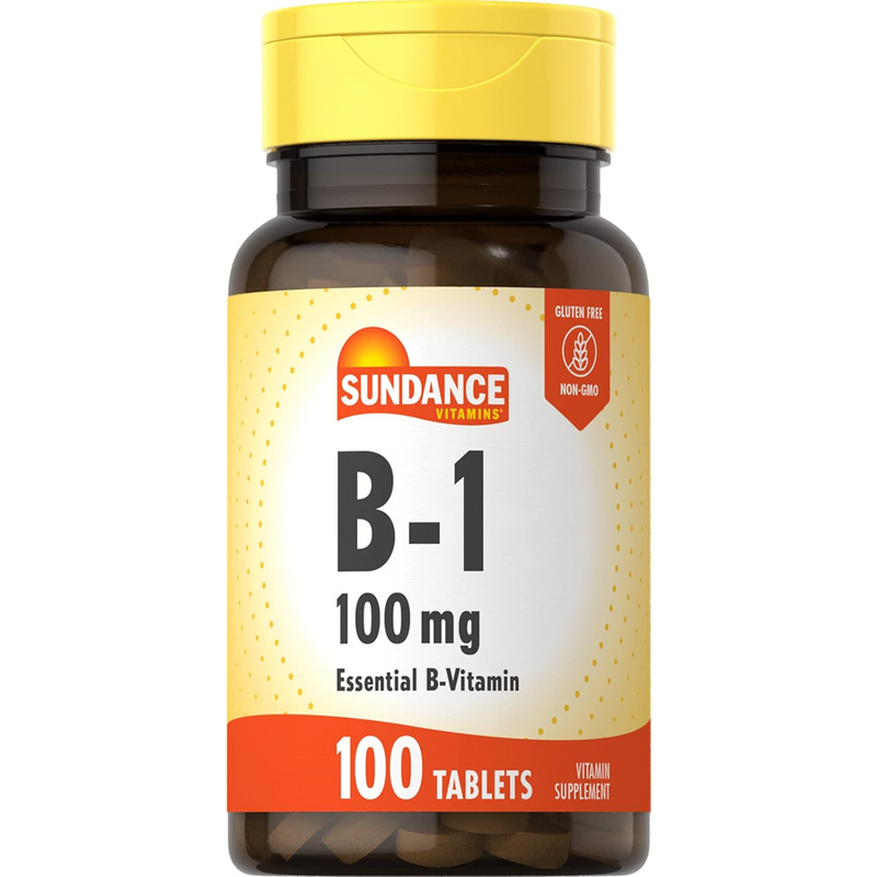 Sundance Sundance Vitamins B-1 100 Mg Energy Metabolism Tablets Vitamins & Supplements White Smoke