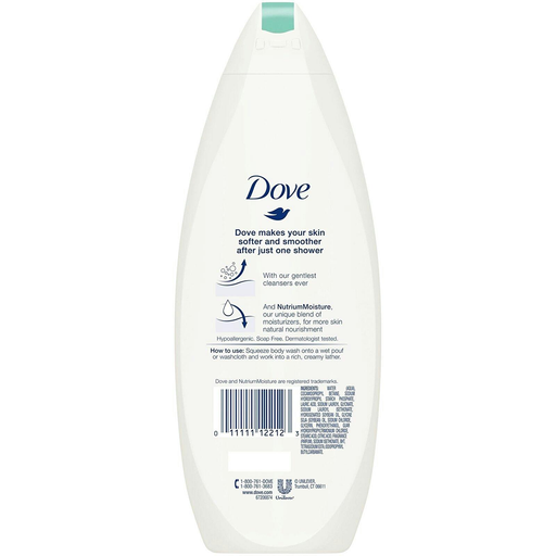 Dove Dove Sensitive Skin Body Wash - 12 oz - Hypoallergenic & Fragrance-Free Body Wash White Smoke