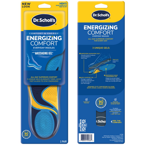 Dr. Scholl's Dr. Scholl's Comfort & Energy Massaging Gel Advanced Insoles For Women - Size (6-10) Health & Beauty Dark Slate Blue