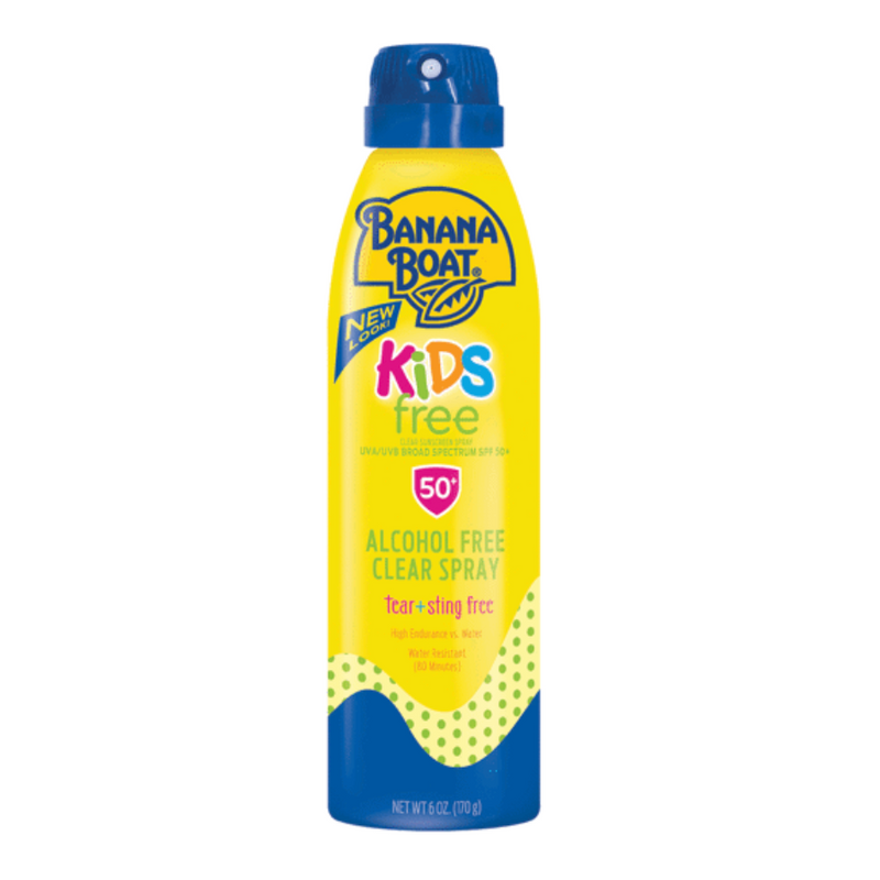 Banana Boat Banana Boat Clear Sunscreen Spray, Alcohol Free, Broad Spectrum SPF 50+ 6 Oz Sunscreen White Smoke