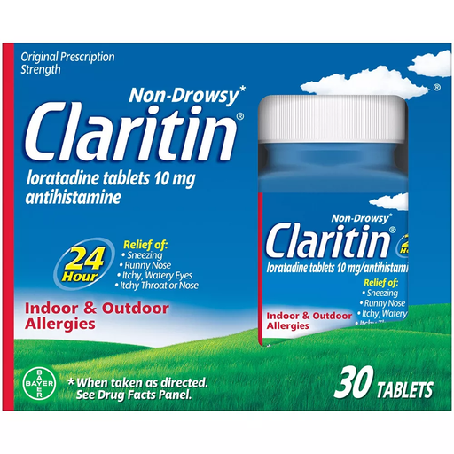 Claritin Claritin 24-Hour Non-Drowsy Allergy Relief, Loratadine 10 mg, 30 Tablets Medicine & Drugs Dark Cyan