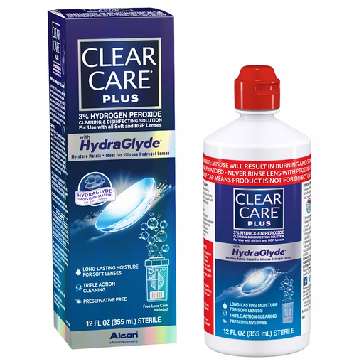 Clear Care Clear Care Plus 3% Hydrogen Peroxide Cleaning & Disinfecting Solution 12 Fl Oz Jewelry Cleaning & Care White Smoke