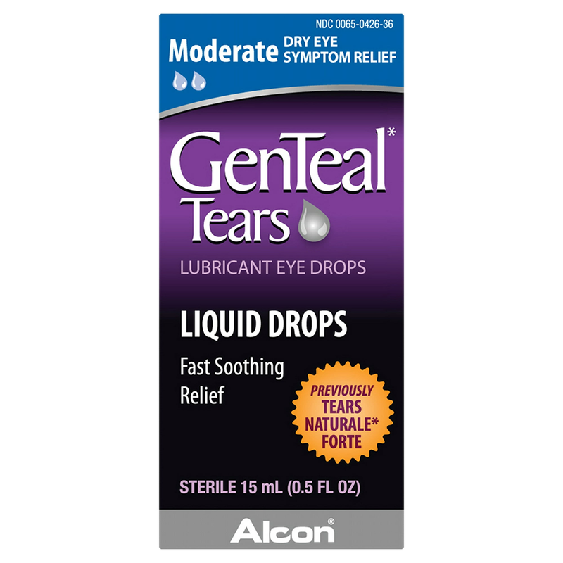 GenTeal GenTeal Tears Eye Drops, Lubricant, Moderate, Liquid Drops Eye Drops & Lubricants Black