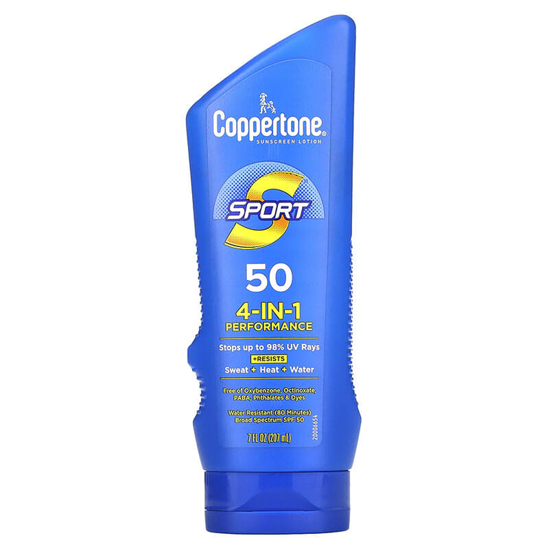 Coppertone Coppertone Sport Broad Spectrum Spf 50 4 In 1 Performance Sunscreen Lotion 7 Fl Oz Sunscreen White Smoke