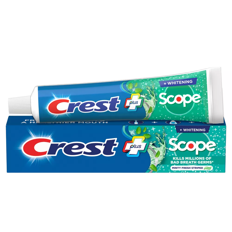 Crest Crest Complete Plus Whitening Scope Minty Fresh Striped Fluoride Toothpaste, 5.4 Oz Toothpaste White Smoke