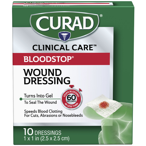 Curad Curad Bloodstop Sterile Hemostat Gauze Pad, 1 X 1 First Aid Dark Slate Gray