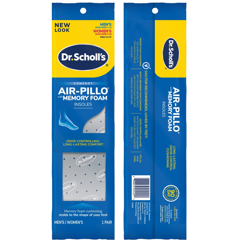 Dr. Scholl's Dr. Scholl's Comfort Double Air-Pillo Insoles, 1 Pair Insoles & Inserts Dark Cyan