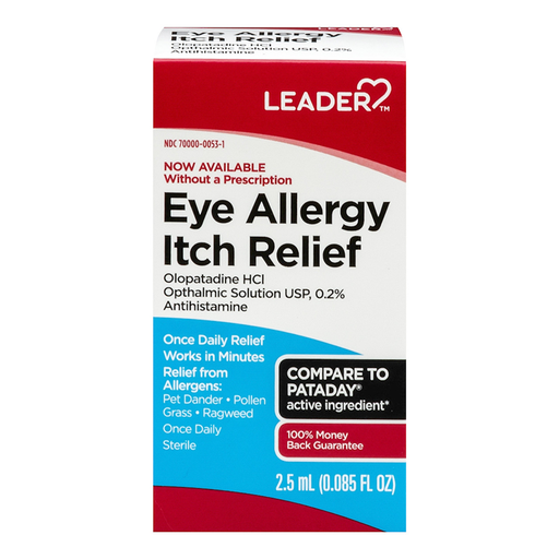 0 Leader, Eye Allergy Itch Relief, 0.085 Fl Oz Medicine Cabinets Lavender