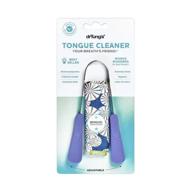 Dr Tung's Dr Tung's Tongue Cleaner, Stainless Steel Oral Care White Smoke