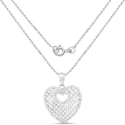 Bids.com 0.52 Carat Genuine White Diamond .925 Sterling Silver Pendant Pendants White Smoke