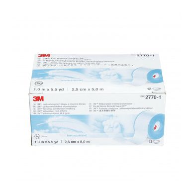 3M 3M Micropore S Silicone Medical Tape 1 Inch X 5-1/2 Yard Blue, 1 Roll Medical Alice Blue