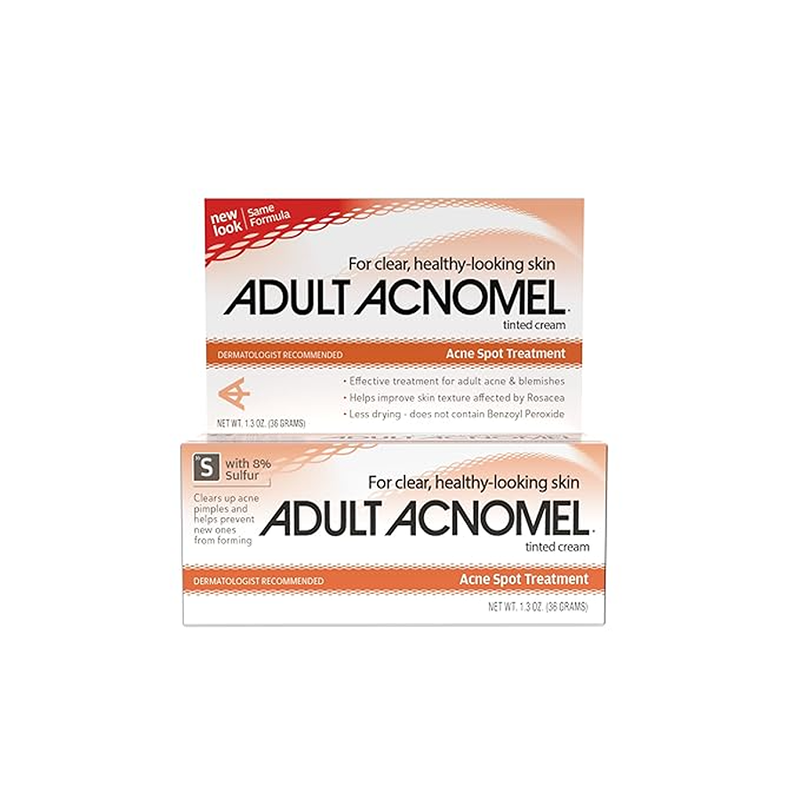 Adult Acnomel Adult Acnomel Tinted Acne Medication Cream, 1.3 Oz Skin Care White Smoke